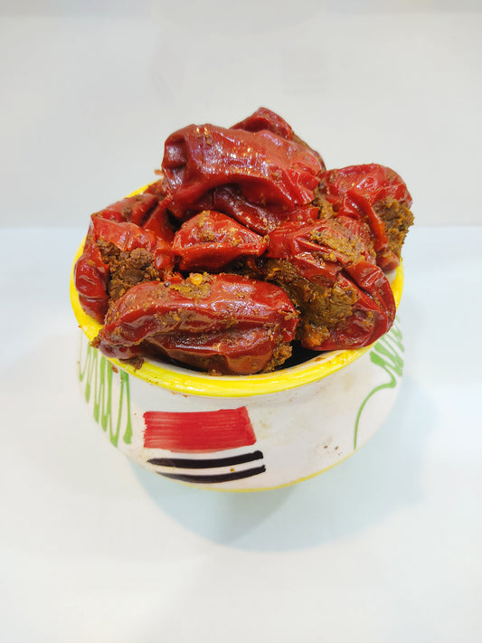 Banarsi Laal Marcha / Stuffed Red Chilli Pickle
